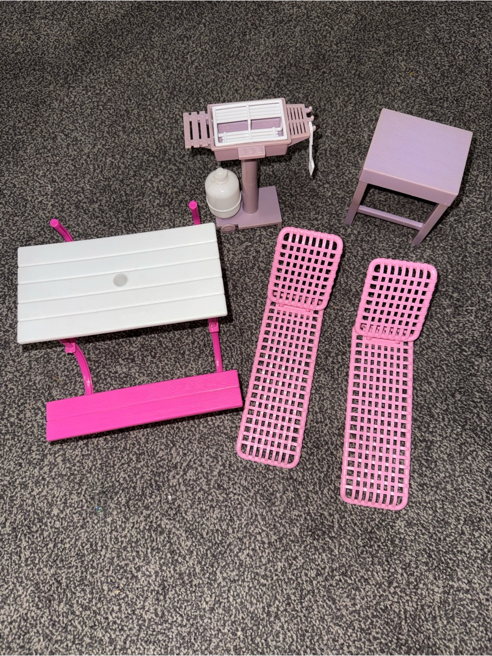 Vintage 1986 Barbie Picnic Play Set Furniture Doll Accessories Toy